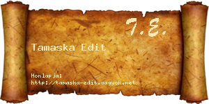 Tamaska Edit névjegykártya